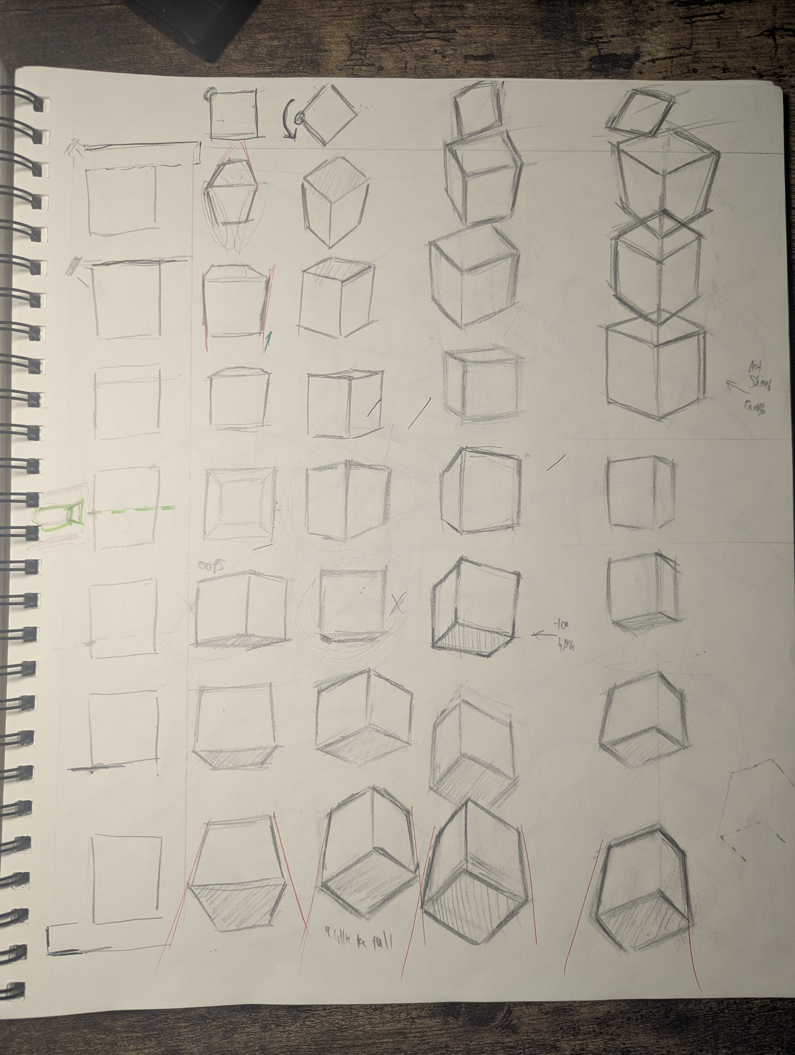 Box construction practice sketch